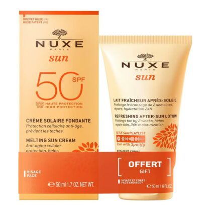 Nuxe sun crema solare viso spf50 50ml + after sun 50ml