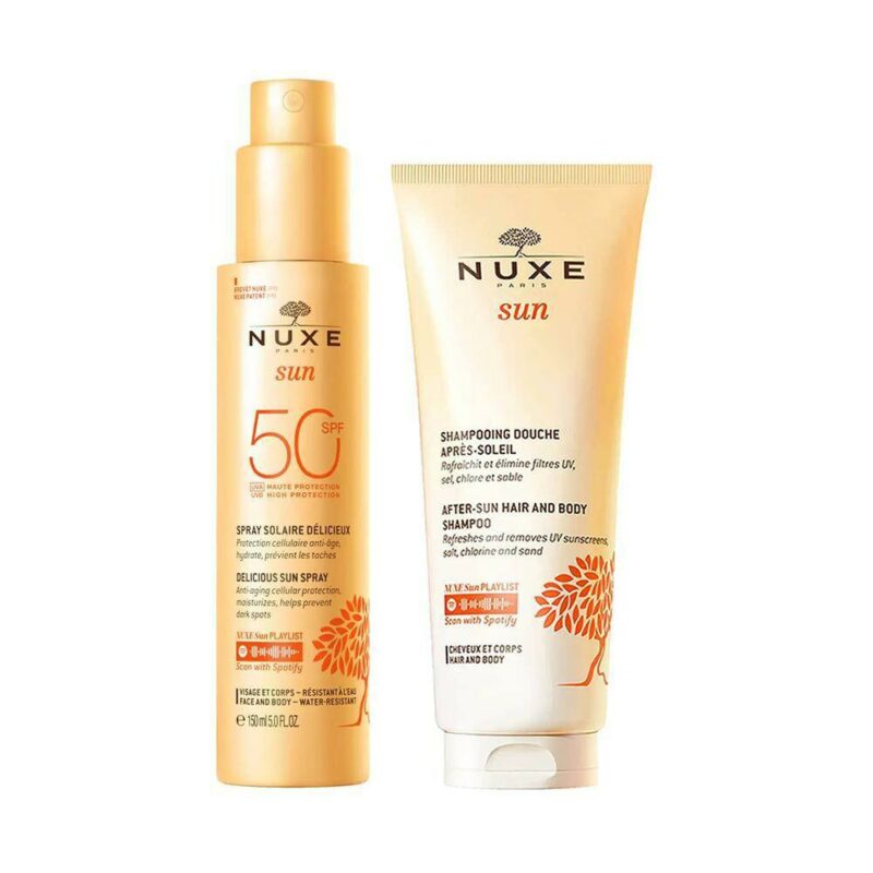 Nuxe sun spray spf50 150ml+  shampoo after sun