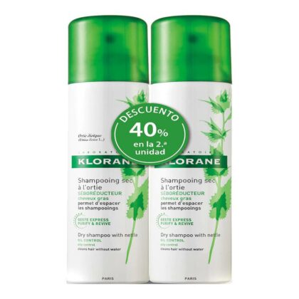 Klorane shampoo secco ortica 2x150ml