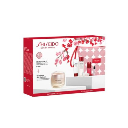 Shiseido benefiance wrinkle smoothing crema 50ml + sapone detergente 15ml + tonico 30ml + ultimate power 10ml