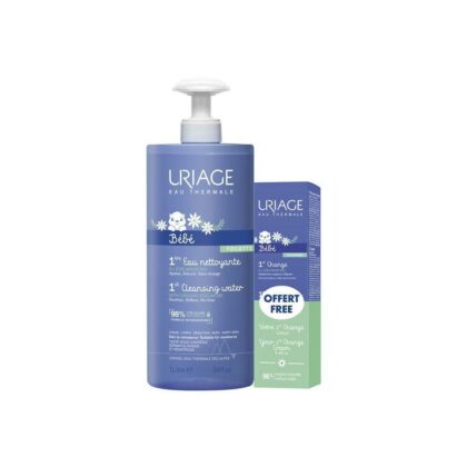 Uriage baby 1er eau nettoyante 1l + crema cambio 100ml